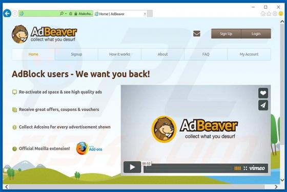 Publicidad de AdBeaver