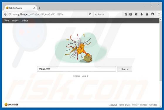 Redirección a Gold-page.com