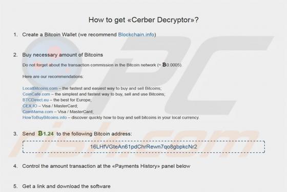 Virus criptográfico Cerber