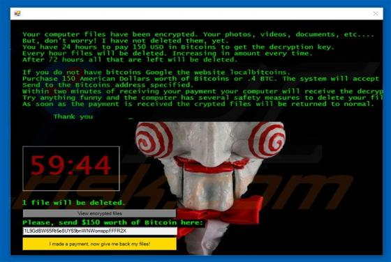Virus encriptador Jigsaw