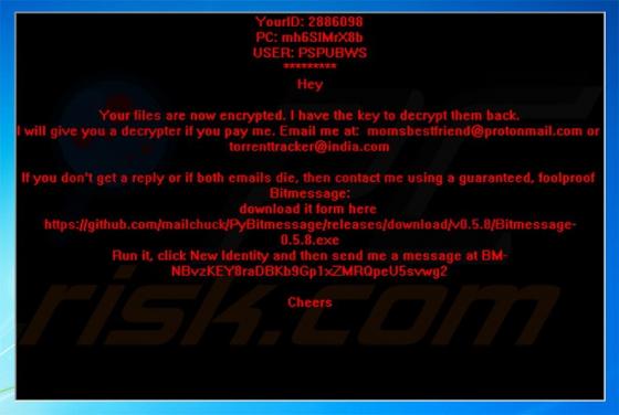Virus encriptador Yakes