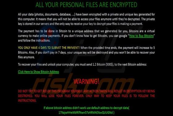 Virus encriptador zCrypt