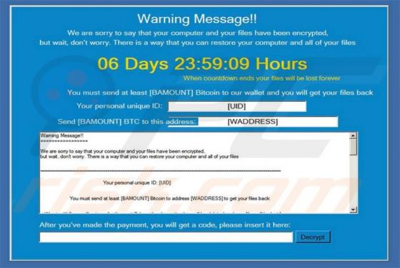 Virus encriptador Popcorn Time