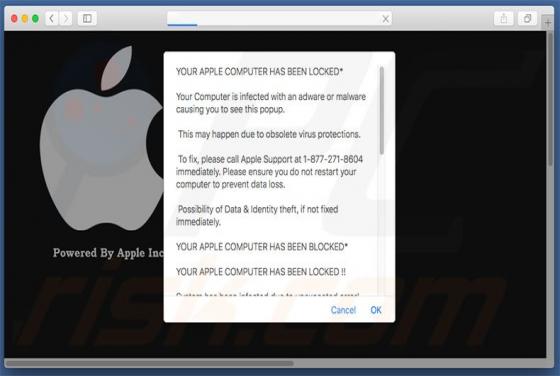 Estafa YOUR APPLE COMPUTER HAS BEEN LOCKED (Mac)