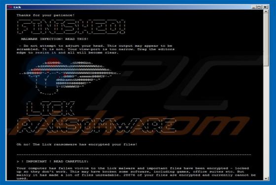 Virus secuestrador de equipo Lick