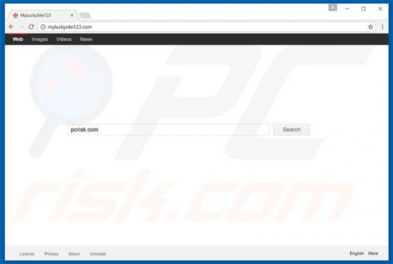 Redireccionamiento a Myluckysite123.com