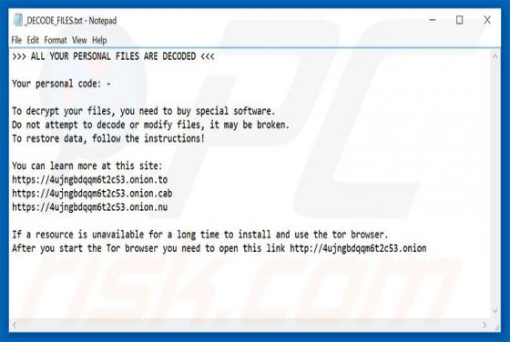Virus encriptador UIWIX