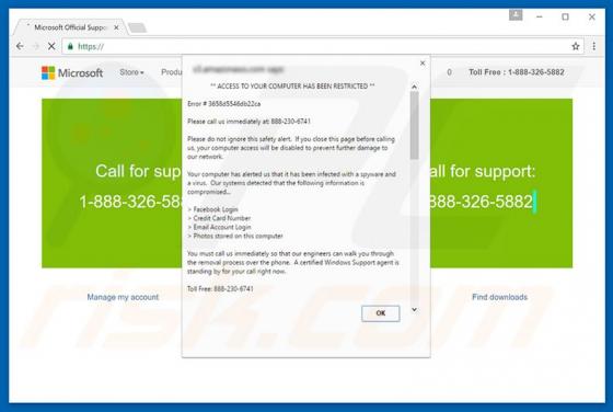 Estafa Access To Your Computer Has Been Restricted