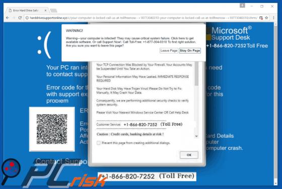 Estafa Warning - Your Computer Is Infected!