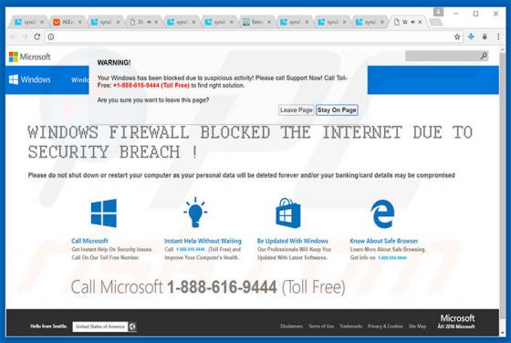 Estafa WARNING! Your Windows Has Been Blocked