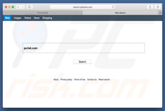 Redireccionamiento a Search.pikatika.com (Mac)