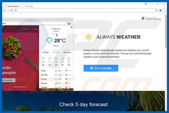 Software publicitario Always Weather