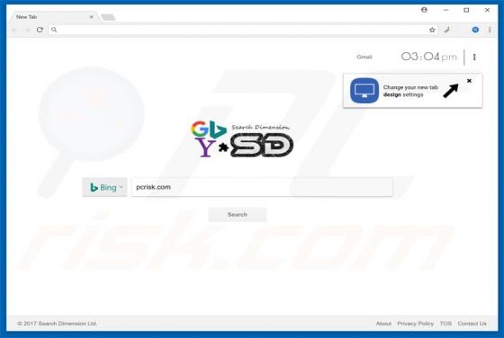 Redireccionamiento a Searchdimension.com