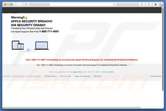 Estafa APPLE SECURITY BREACH (Mac)
