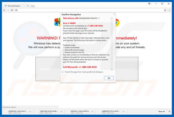 Estafa ISP HAS BLOCKED YOUR PC