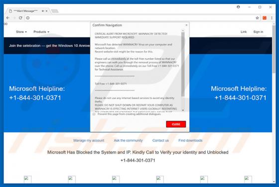 Estafa CRITICAL ALERT FROM MICROSOFT