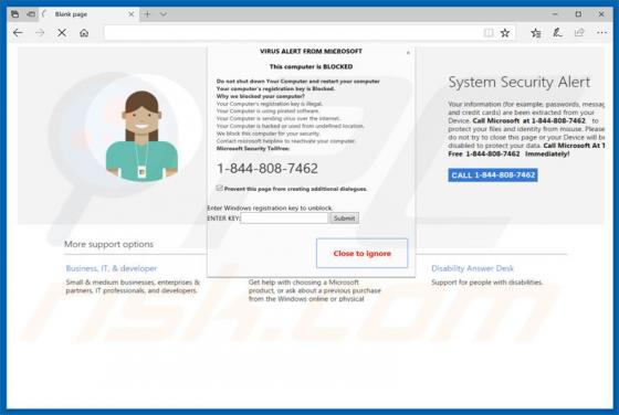 Estafa VIRUS ALERT FROM MICROSOFT