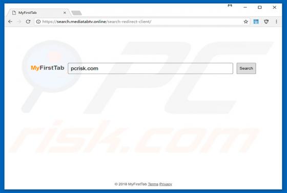 Redireccionamiento a Search.mediatabtv.online