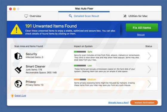 Aplicación no deseada Mac Auto Fixer (Mac)