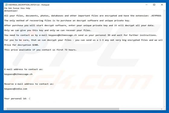 Ransomware KEYPASS