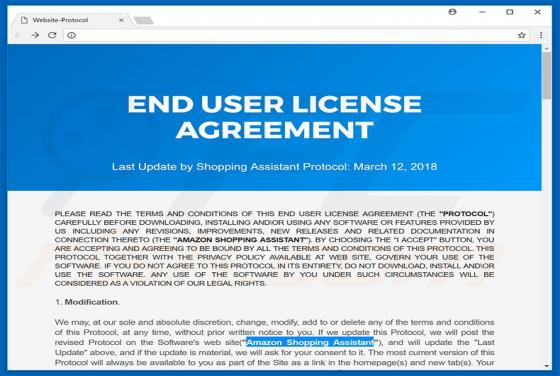 Software publicitario Amazon Shopping Assistant