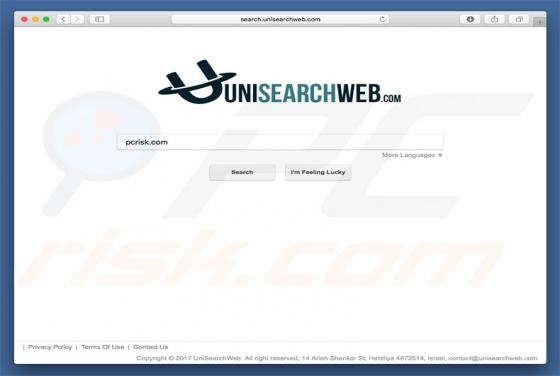 Redireccionamiento a Unisearchweb.com (Mac)