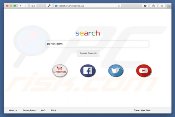 Redireccionamiento a Search.ewatchseries.live (Mac)