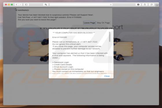 Estafa en pop-up Error FXX000 (Mac)