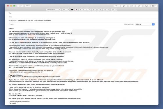 Estafa por e-mail Hacker Who Cracked Your Email And Device