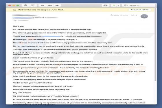 Estafa por e-mail "So I'm The Hacker Who Broke Your Email"