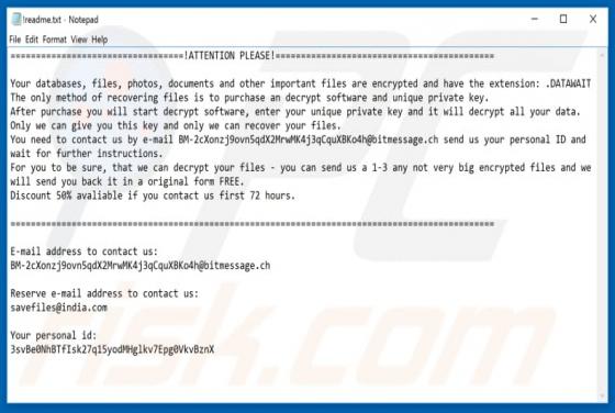 Virus encriptador DataWait