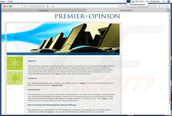 Aplicación no deseada PremierOpinion (Mac)