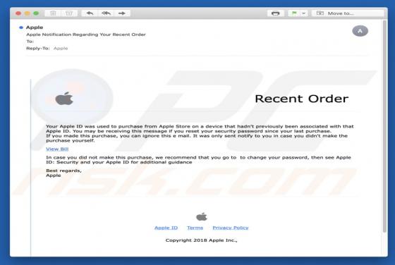 Virus por e-mail Apple