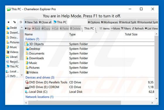 Software publicitario Chameleon Explorer Pro