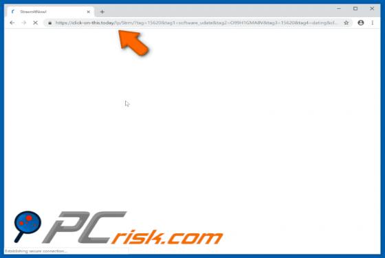 Redireccionamiento al pop-up Click-on-this.today