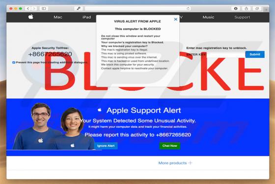 Estafa Apple Support Alert POP-UP (Mac)