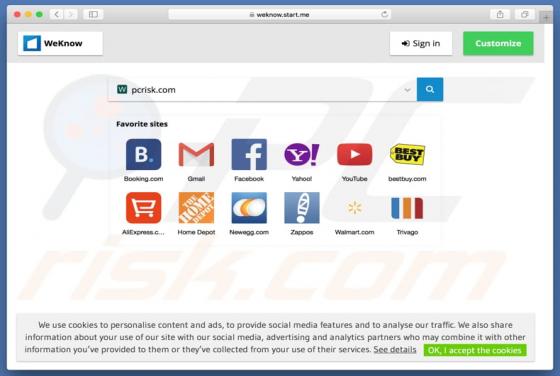 Redireccionamiento a Weknow.start.me (Mac)