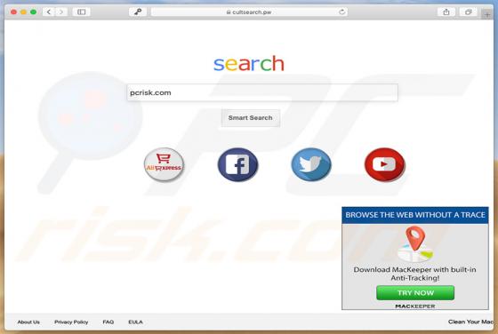 Redireccionamiento a Cultsearch.pw (Mac)