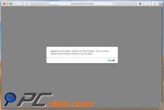 Estafa Update To The Latest Version Of Flash Player POP-UP (Mac)