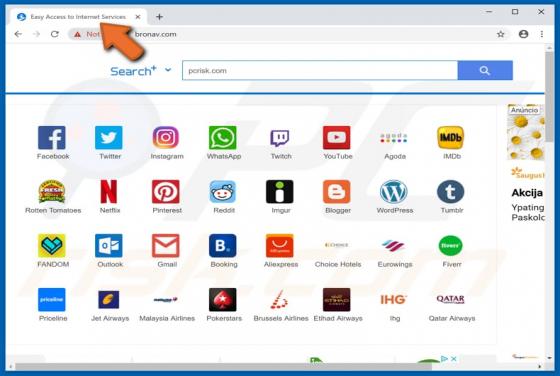 Secuestrador de navegadores Easy Access to Internet Services