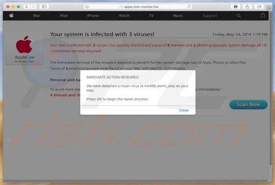 Estafa Apple.com-monitor.live POP-UP (Mac)