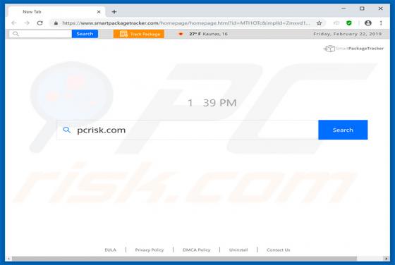 Redireccionamiento a Smartpackagetracker.com