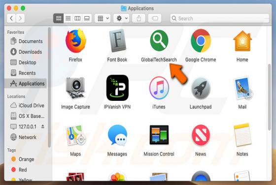 Software publicitario GlobalTechSearch (Mac)