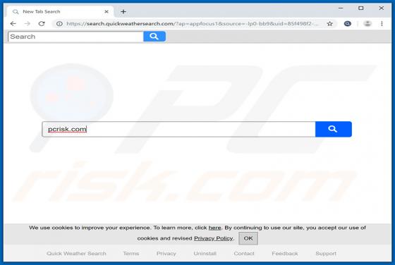 Secuestrador de navegadores Quick Weather Search