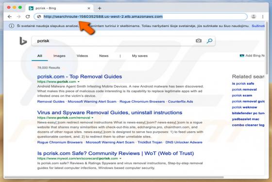 Redireccionamiento a Searchroute (Mac)