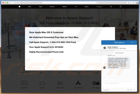 Estafa en pop-up We Detected Unwanted Pop-Ups on Your Mac (Mac)