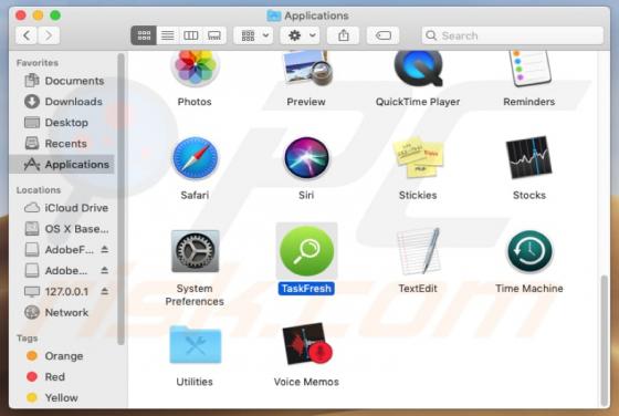 Software publicitario TaskFresh (Mac)