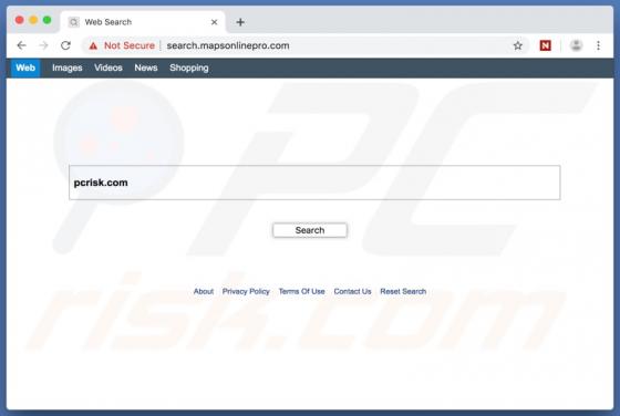 Redireccionamiento a Search.mapsonlinepro.com (Mac)