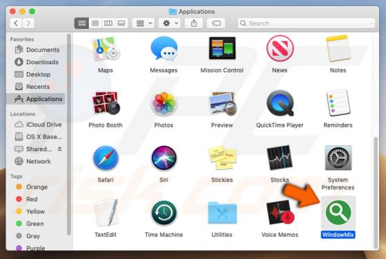 Software publicitario WindowMix (Mac)