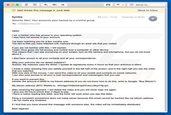 Estafa por e-mail Hacker Who Has Access To Your Operating System